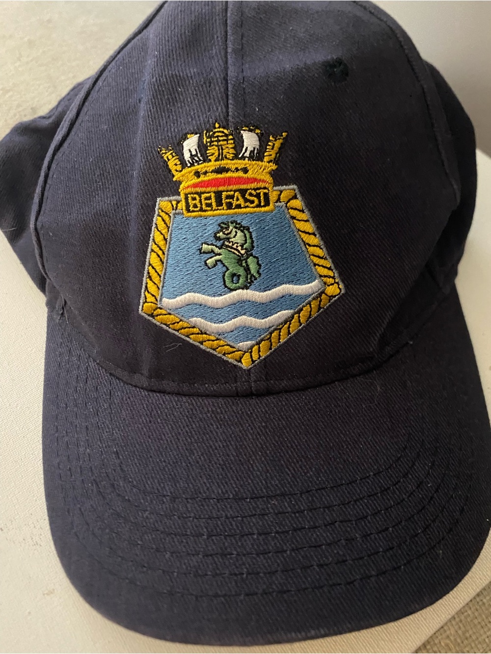 Source Unknown Navy Baseball Cap with Belfast Crest